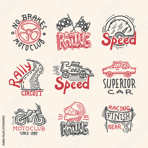 Racing Emblems Set