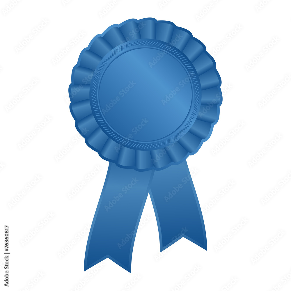 blue blank award rosette with ribbon blue blank award rosette with ribbon