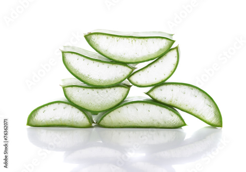 Wallpaper Mural aloe vera fresh leaf. isolated over white background Torontodigital.ca