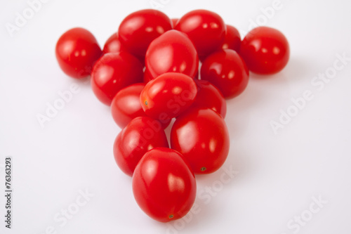 Red shiny cherry tomatoes