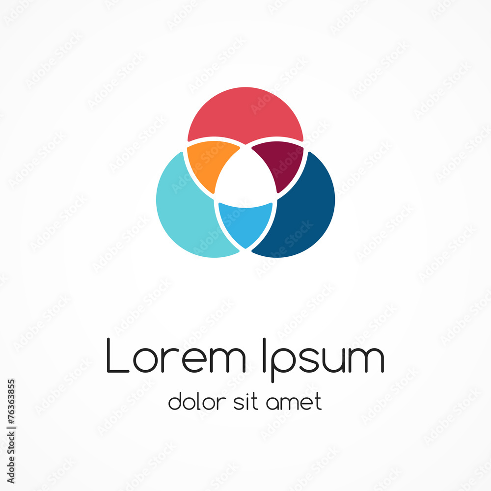 logo sign circle Logo template. abstract circle creative sign. stock vector