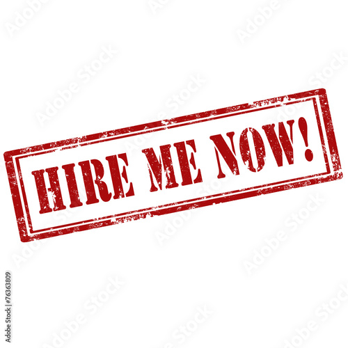 Hire Me Now!-stamp