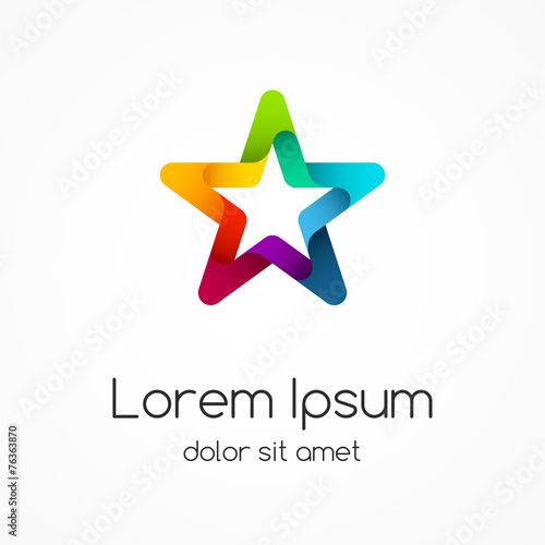 Logo template. Abstract star creative sign. photo