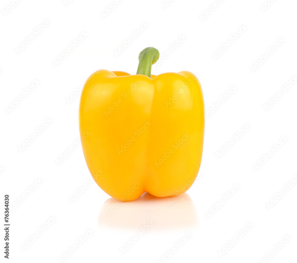 yellow bell pepper isolated on white background yellow bell pepper isolated on white background