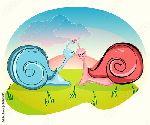 Kissing snails photo