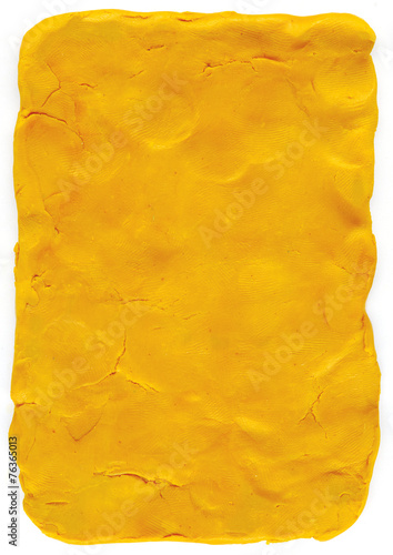 Bright yellow plasticine texture photo