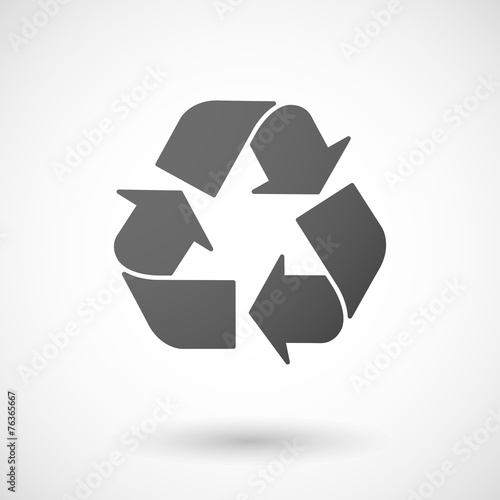 recycle icon on white background