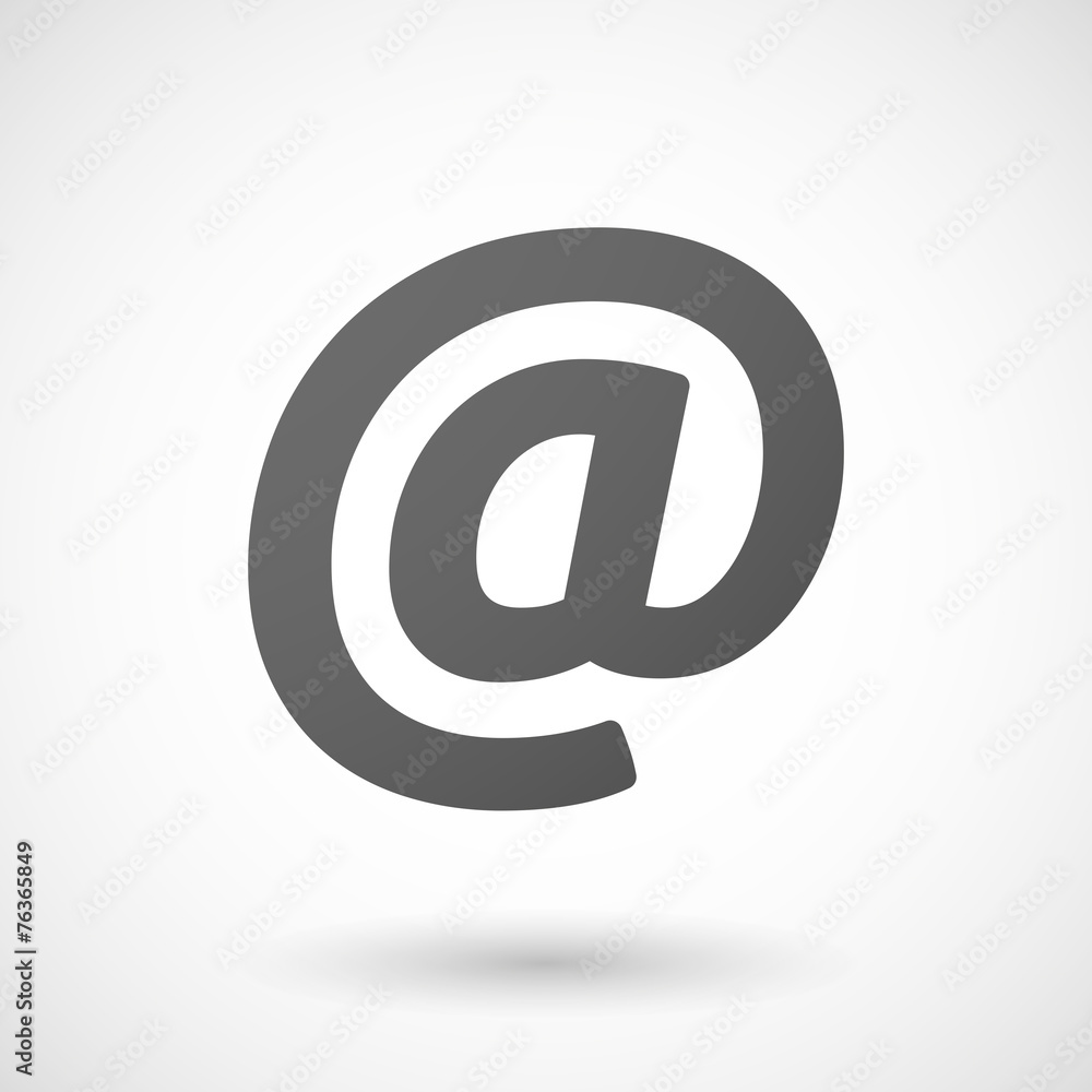 at sign icon on white background at sign icon on white background