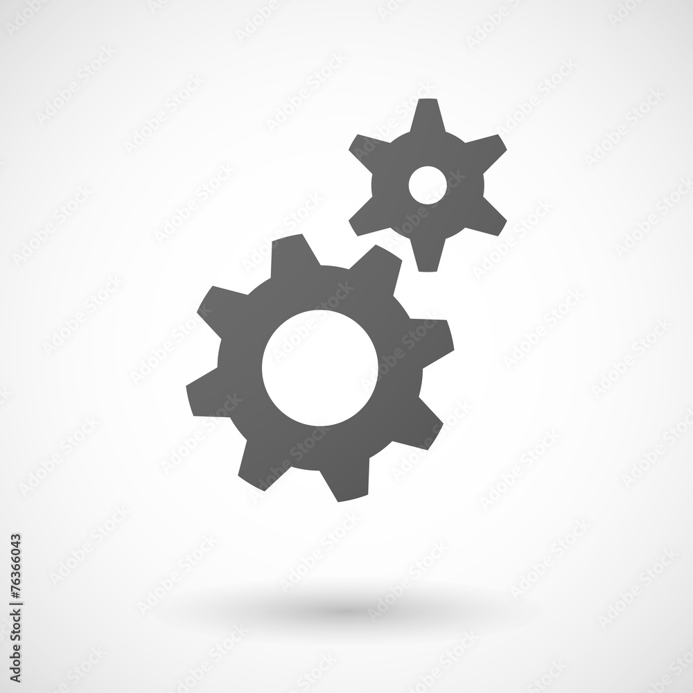 gears icon on white background gears icon on white background