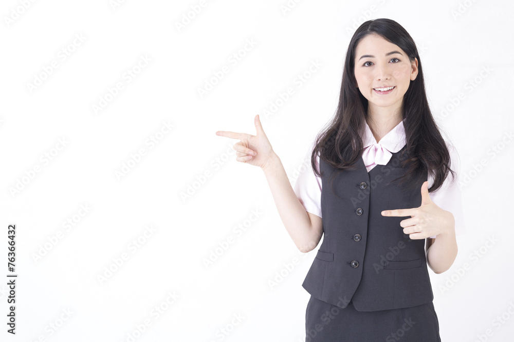 白バック 金融系OLの女性 白バック 金融系OLの女性