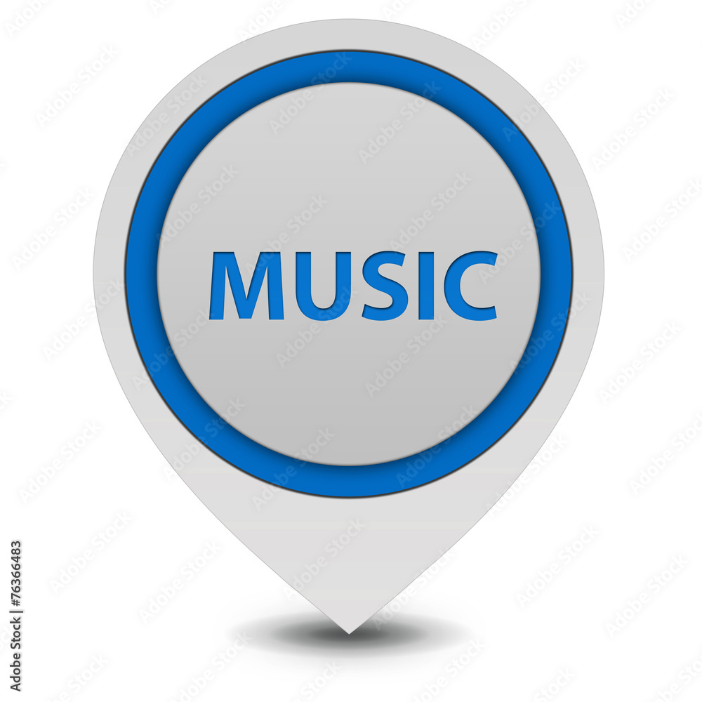 music pointer icon on white background music pointer icon on white background