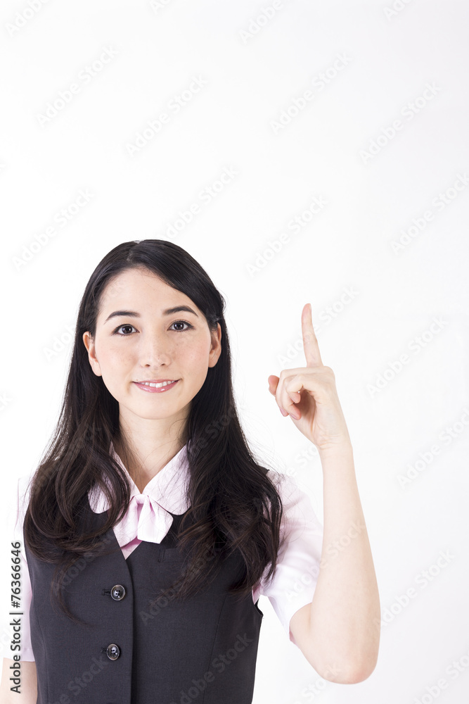 白バック 金融系OLの女性