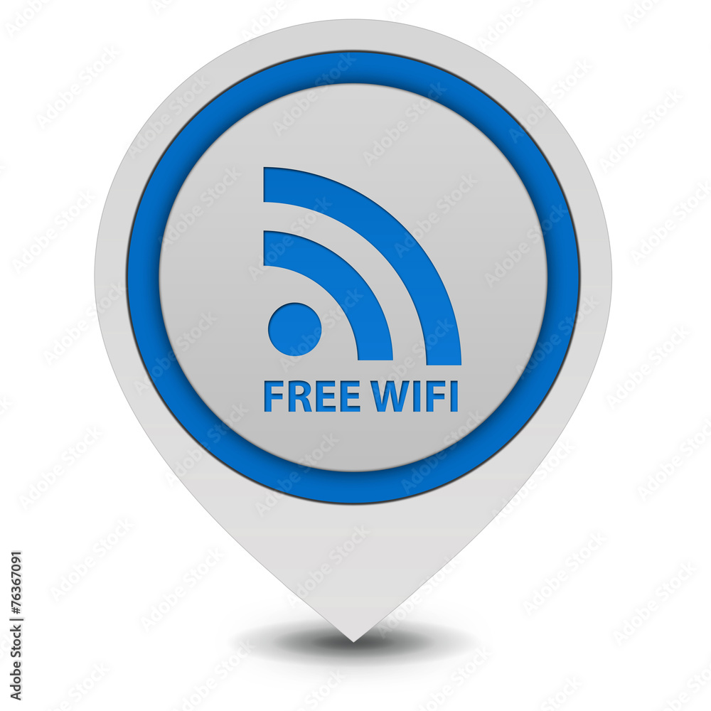 Free wifi pointer icon on white background Free wifi pointer icon on white background