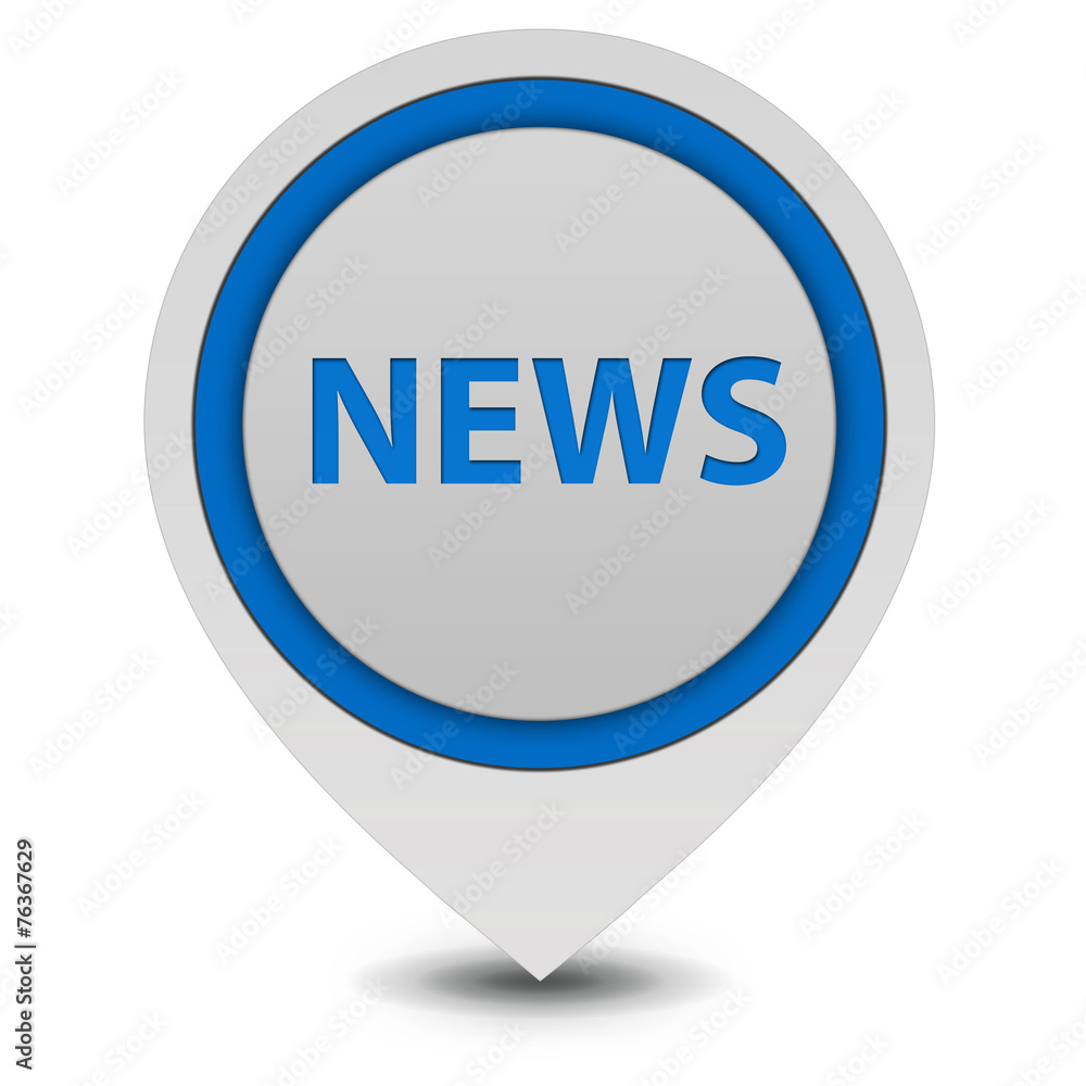 News pointer icon on white background News pointer icon on white background