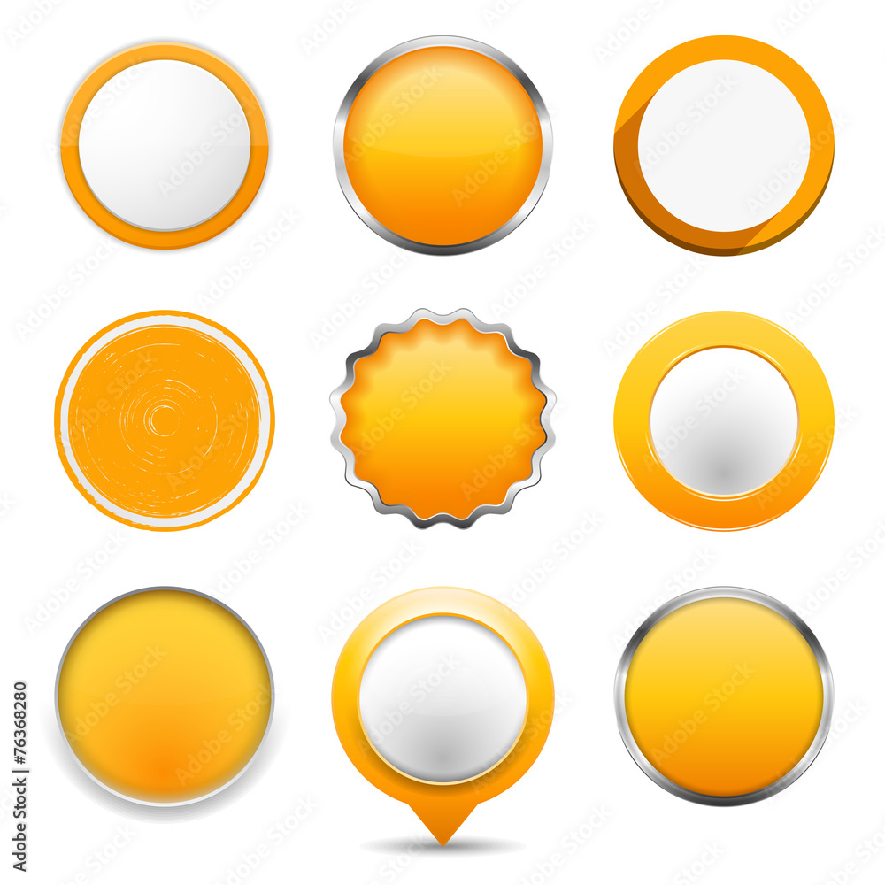 Yellow Round Buttons