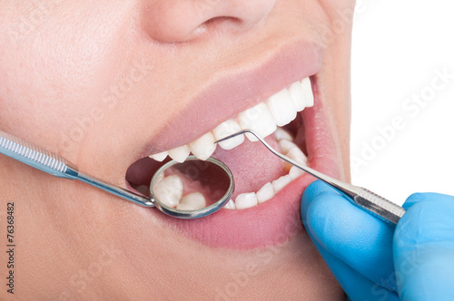 Fotografi Oral hygienist at work