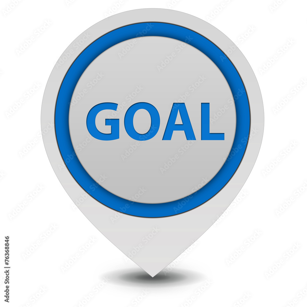 Goal pointer icon on white background Goal pointer icon on white background