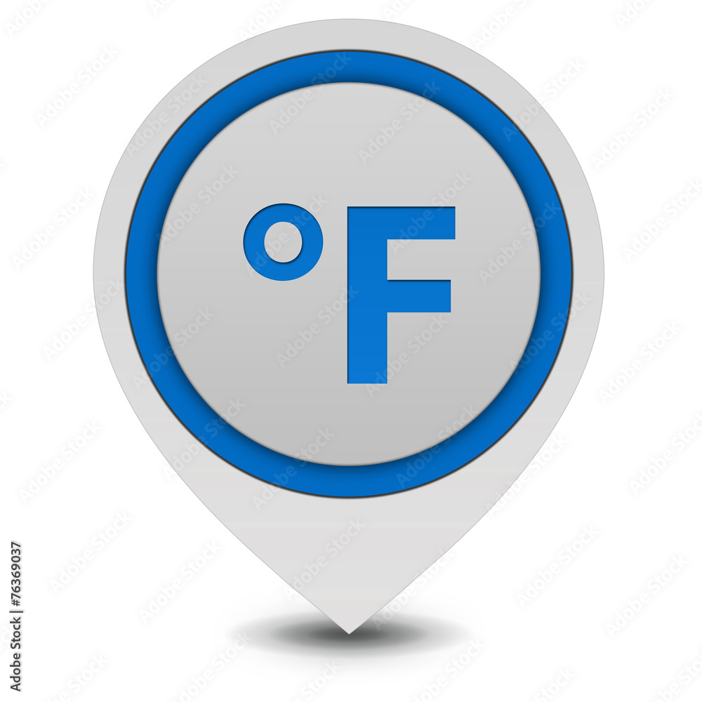 fahrenheit pointer icon on white background fahrenheit pointer icon on white background