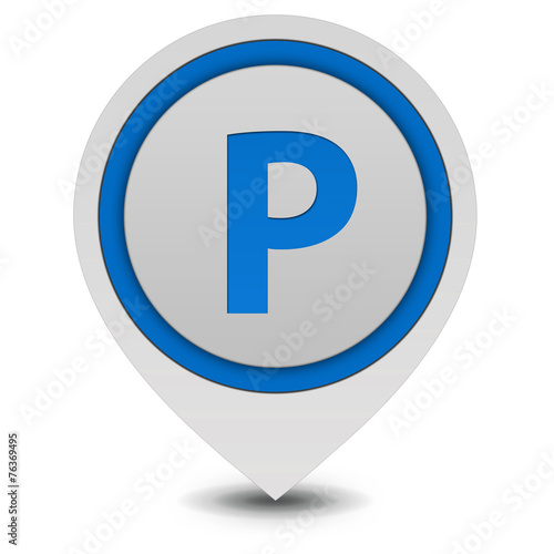 Parking pointer icon on white background