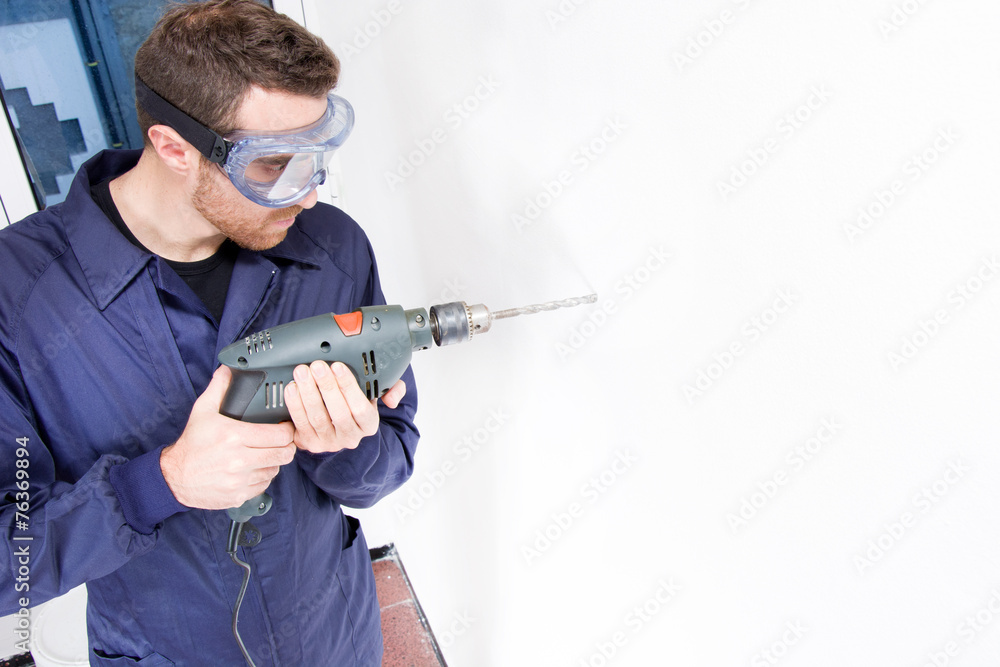 Man drilling Man drilling