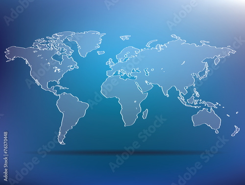 blue world map