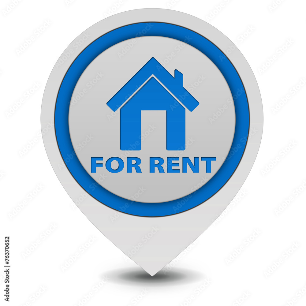 For rent pointer icon on white background For rent pointer icon on white background