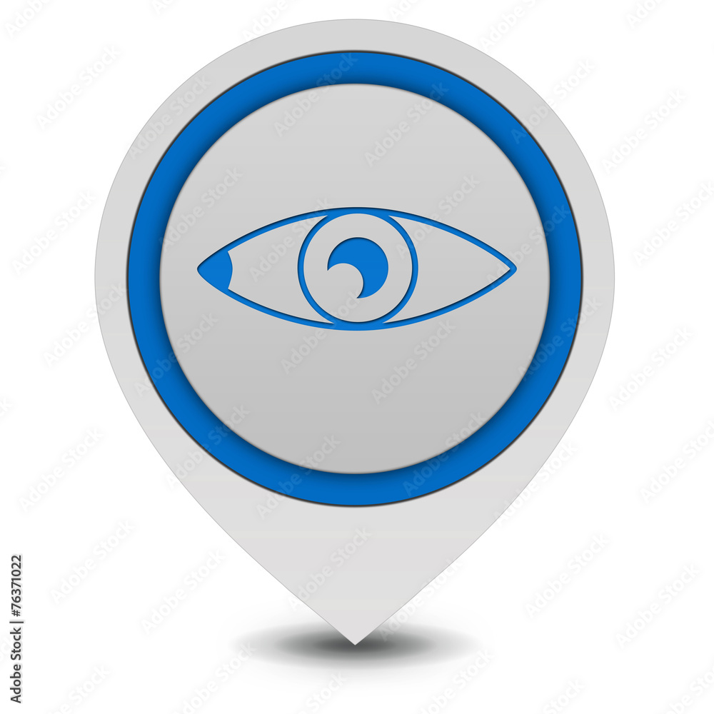 Eye pointer icon on white background Eye pointer icon on white background