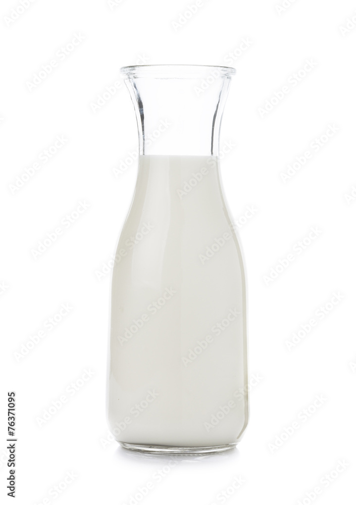 bottle of milk on white background bottle of milk on white background