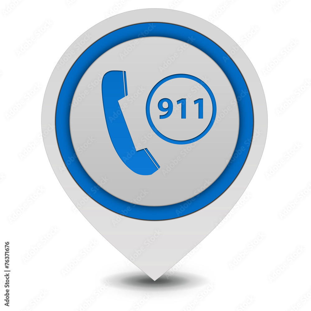 Emergency pointer icon on white background Emergency pointer icon on white background