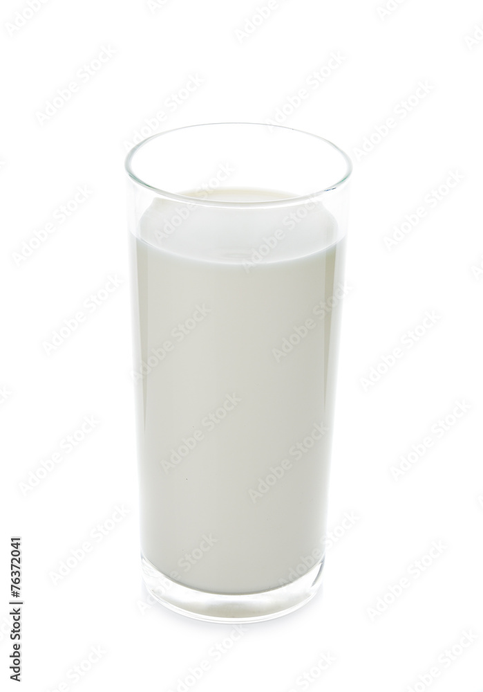 glass of milk isolated on white glass of milk isolated on white