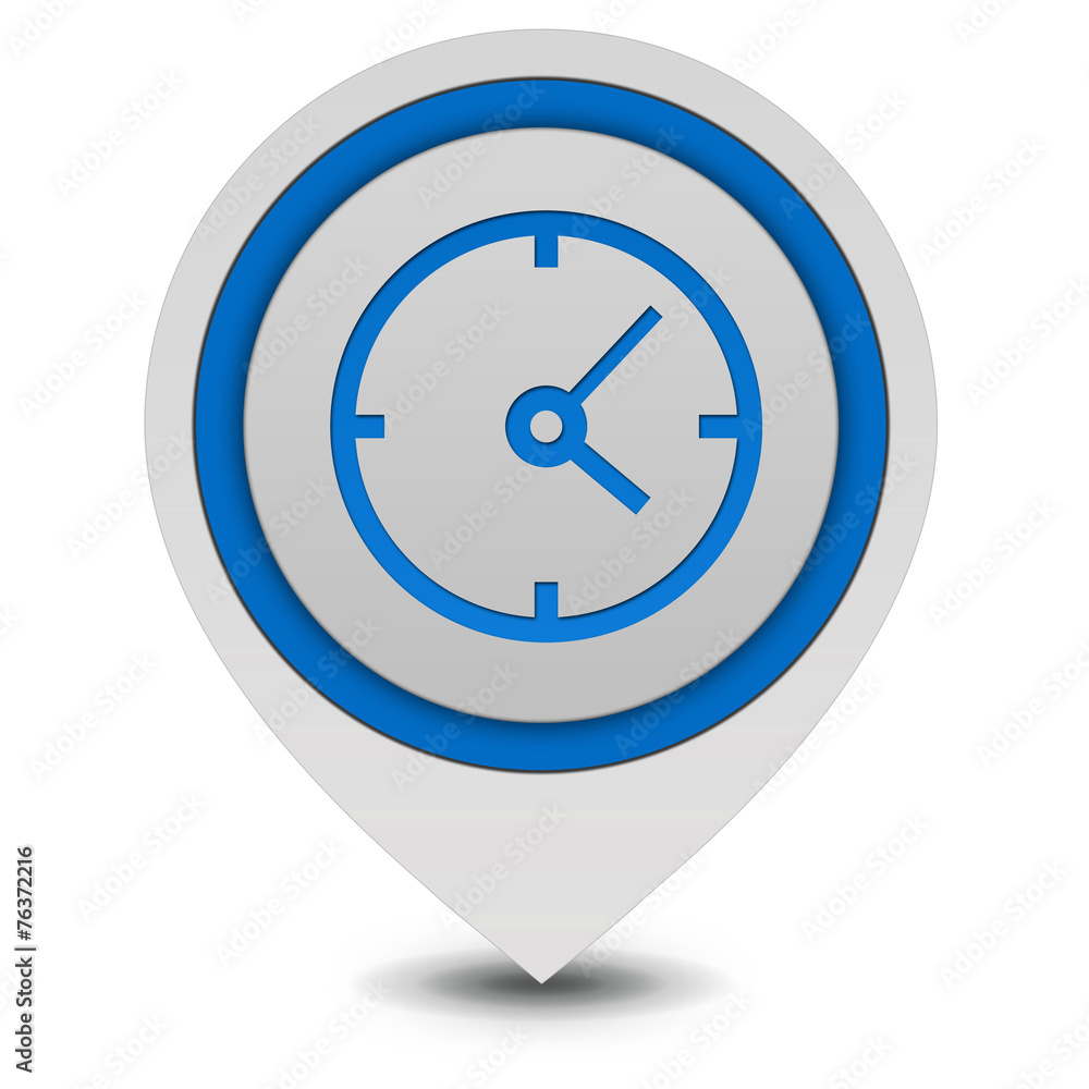 Clock pointer icon on white background Clock pointer icon on white background