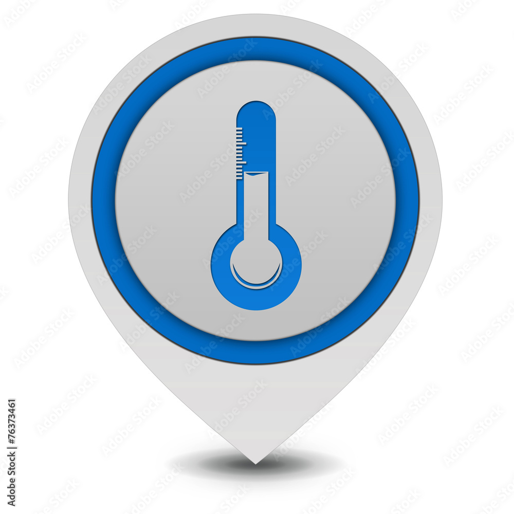 Temperature pointer icon on white background Temperature pointer icon on white background