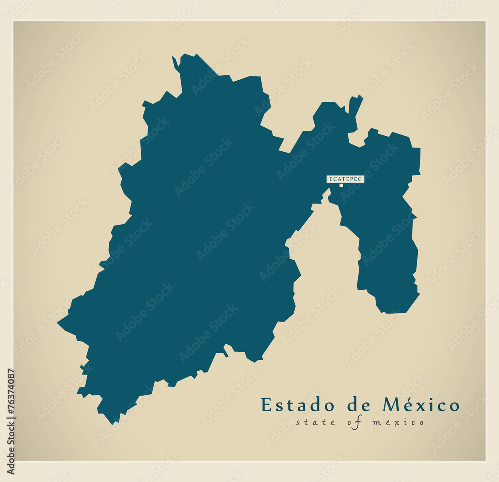 Modern Map - Estado de Mexico Mx