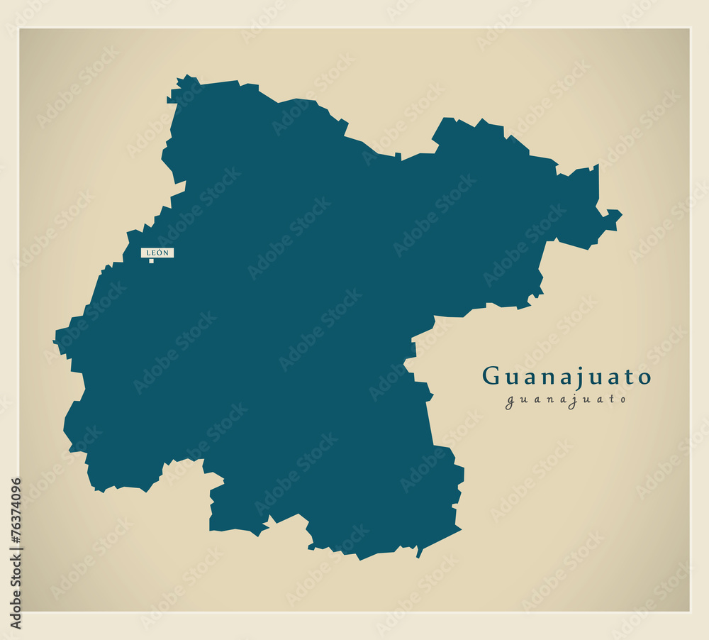 Modern Map - Guanajuato MX