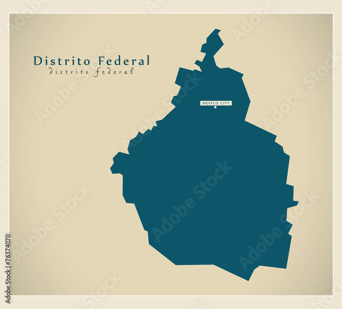 Modern Map - Distrito Federal MX