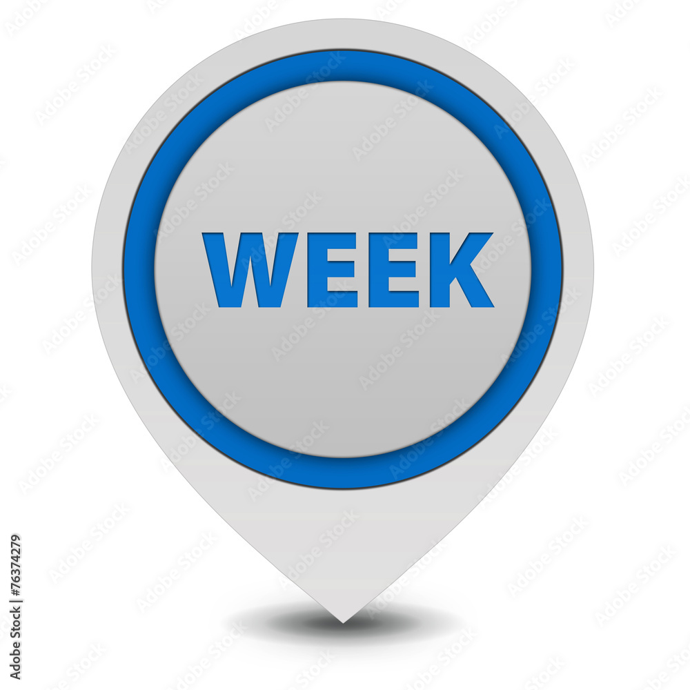 Week pointer icon on white background Week pointer icon on white background