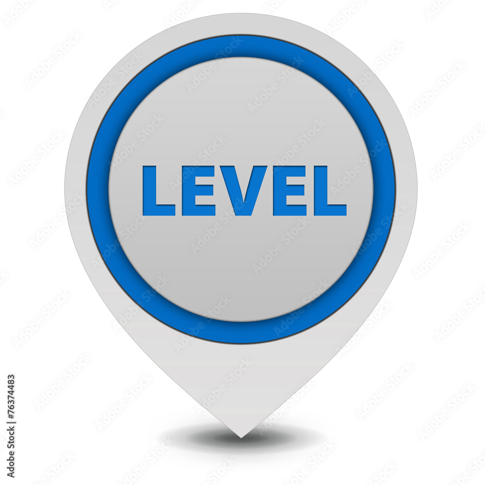 Level pointer icon on white background Level pointer icon on white background