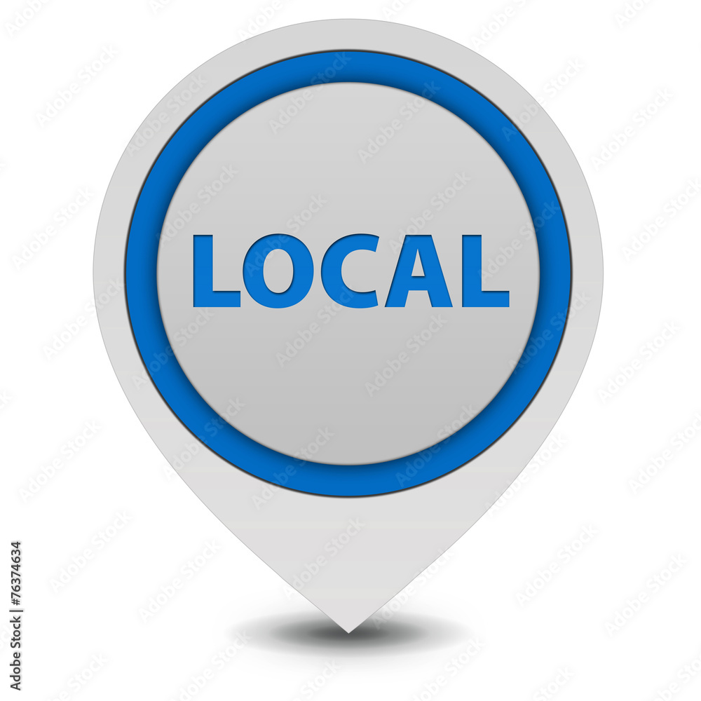 Local pointer icon on white background Local pointer icon on white background