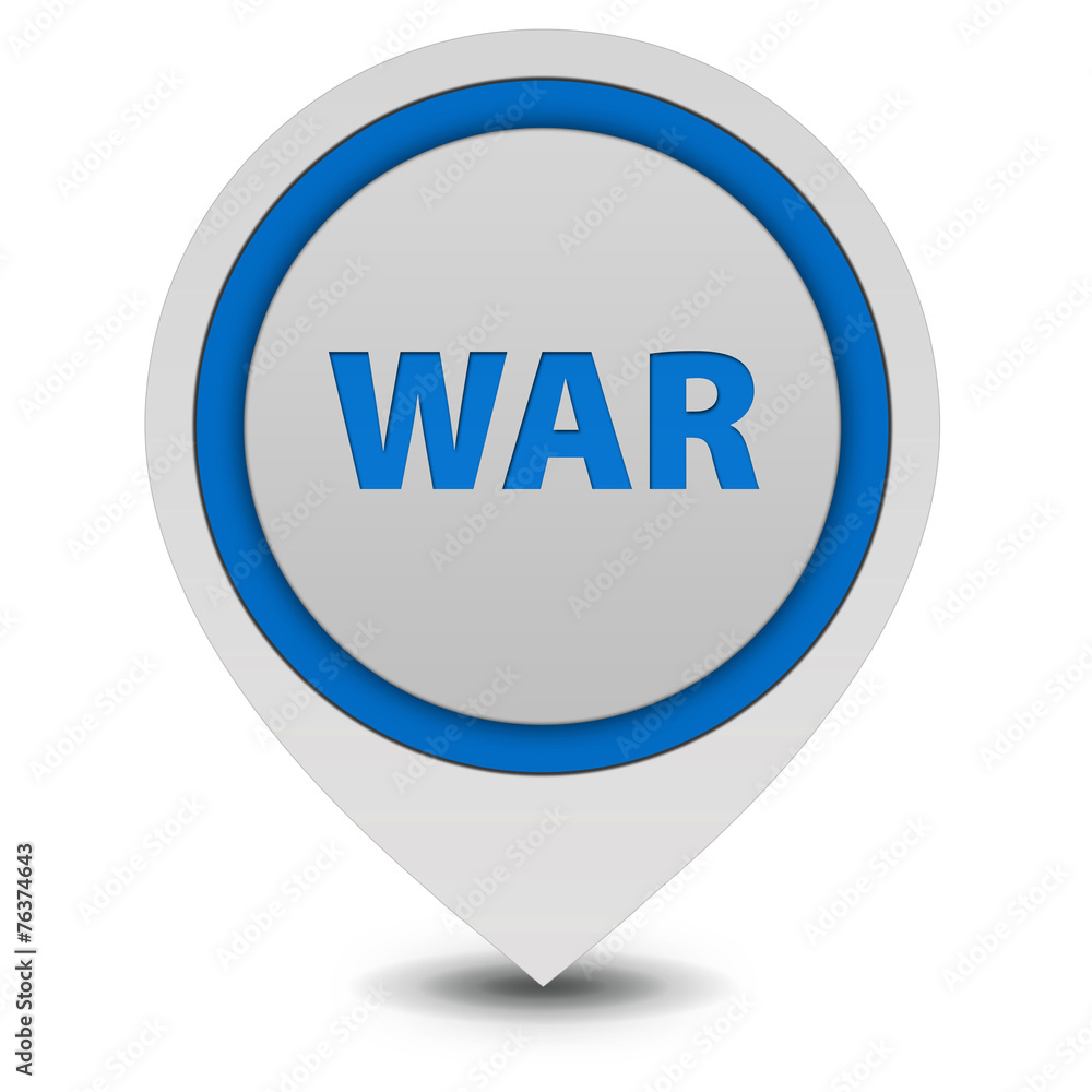 War pointer icon on white background War pointer icon on white background