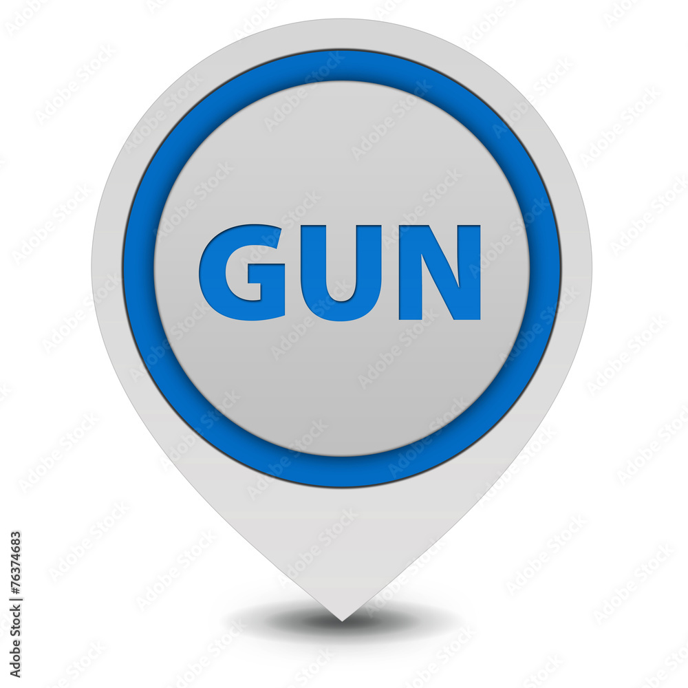 Gun pointer icon on white background Gun pointer icon on white background