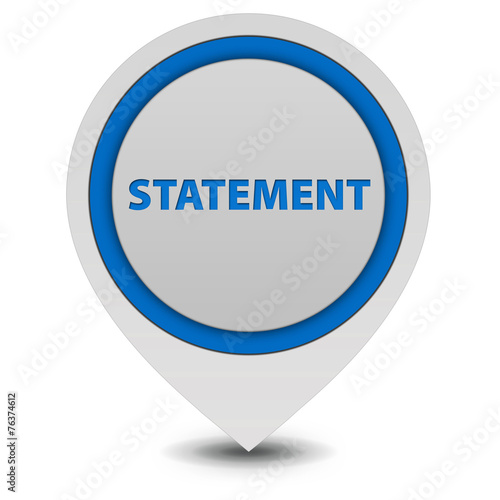 Statement pointer icon on white background