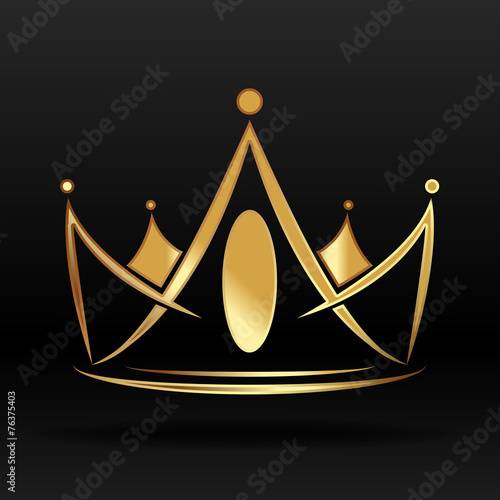 Gold crown for logo and graphic designer