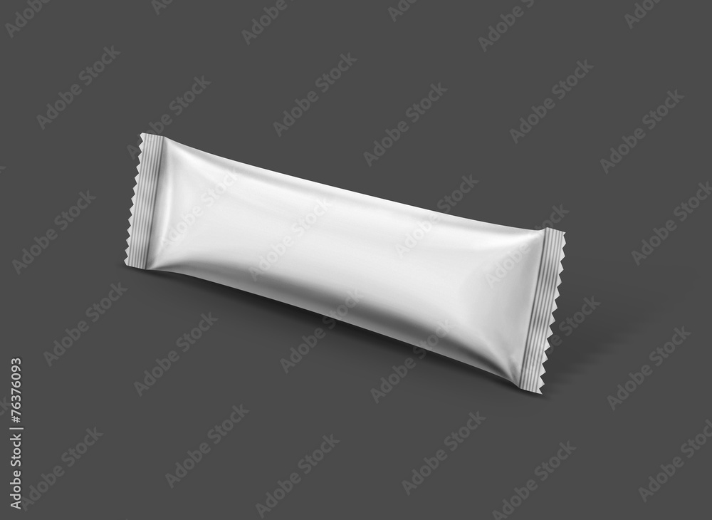 blank stick pouch isolated on gray background blank stick pouch isolated on gray background