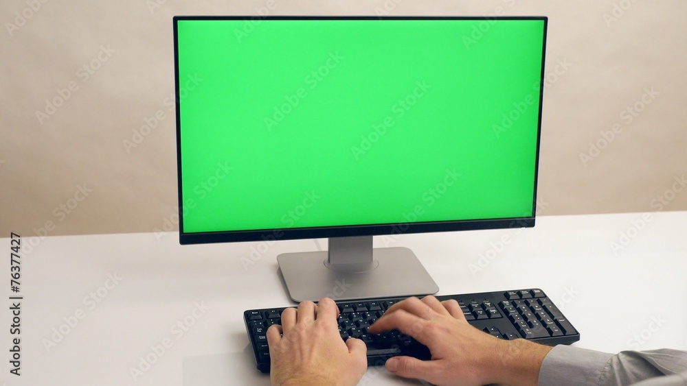 Hands typing keyboard. Green screen PC. Ultra HD, 4K Hands typing keyboard. Green screen PC. Ultra HD, 4K