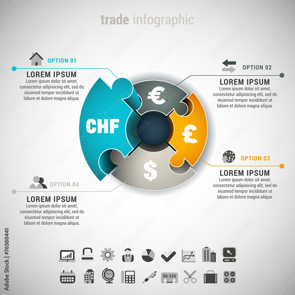 Trade Infographic - obrazy, fototapety, plakaty 