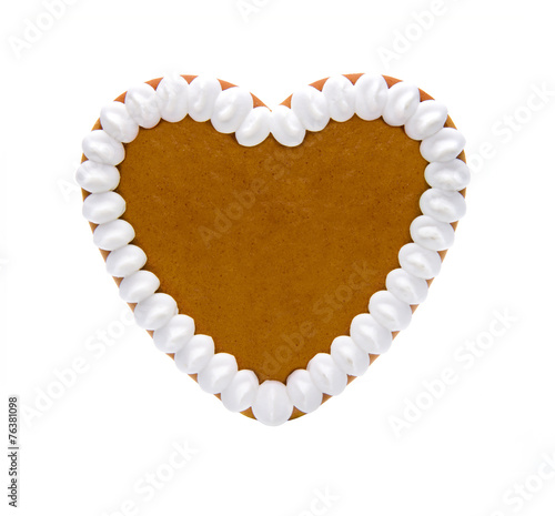 Weißes Lebkuchenherz