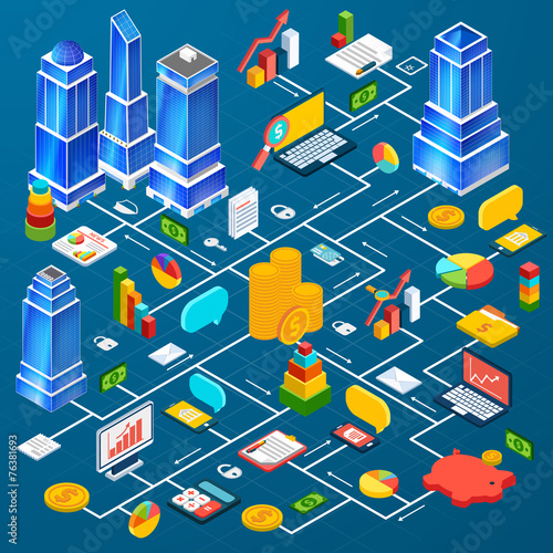 Office city infrastructure planning infographic