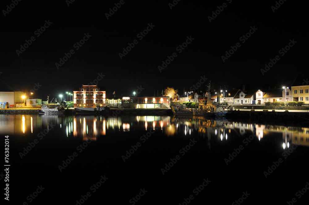 Port of Simrishamn by night