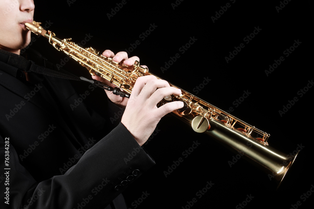 Obraz premium Saxophone soprano musical instruments