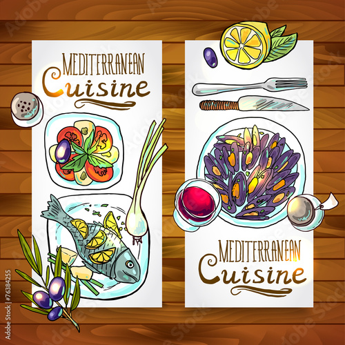 vertical banners mediterranean cuisine